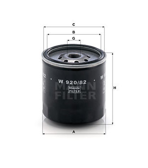 Olejový filtr MANN-FILTER W 920/82