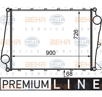 Chladič turba HELLA 8ML 376 727-551