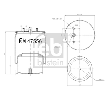 Mech, pneumaticke odpruzeni FEBI BILSTEIN 47556