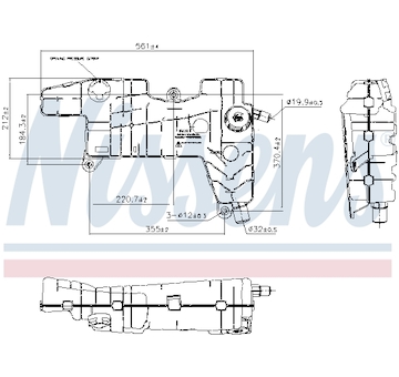Vyrovnávací nádoba, chladicí kapalina NISSENS 996026