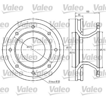 Brzdový kotouč VALEO 187008