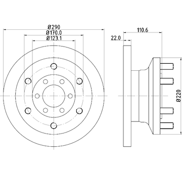 Brzdový kotouč HELLA 8DD 355 117-501