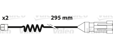 Indikátor opotřebení brzdových destiček VALEO 882334