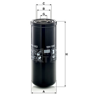 Filtr, pracovní hydraulika MANN-FILTER WH 1263