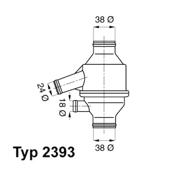 Termostat, chladivo BorgWarner (Wahler) 2393.75