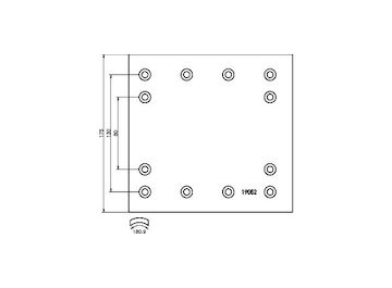 Sada brzdoveho oblozeni, bubnova brzda TEXTAR 1905201