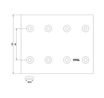 Sada brzdoveho oblozeni, bubnova brzda TEXTAR 1993402