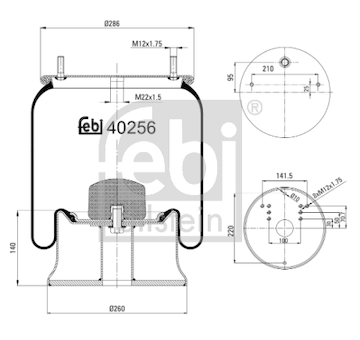 Mech, pneumaticke odpruzeni FEBI BILSTEIN 40256