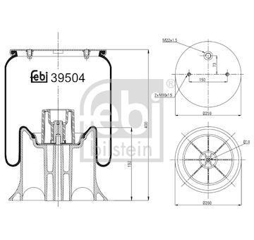Mech, pneumaticke odpruzeni FEBI BILSTEIN 39504