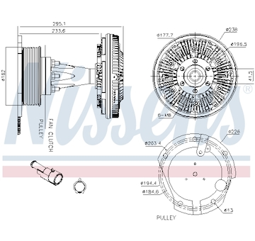 Spojka, větrák chladiče NISSENS 86128