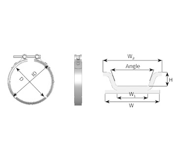 Upínač, výfukový systém DINEX 70804