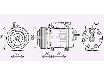 Kompresor, klimatizace AVA QUALITY COOLING DFAK073