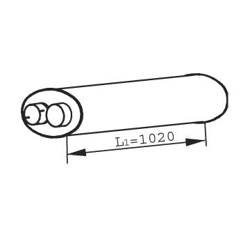 Střední tlumič výfuku DINEX 21395