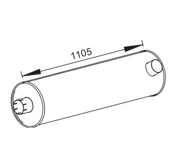 Střední-/zadní tlumič výfuku DINEX 64449
