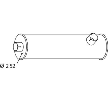 Střední-/zadní tlumič výfuku DINEX 64447