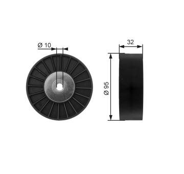 Vratná/vodicí kladka, klínový žebrový řemen GATES T36135