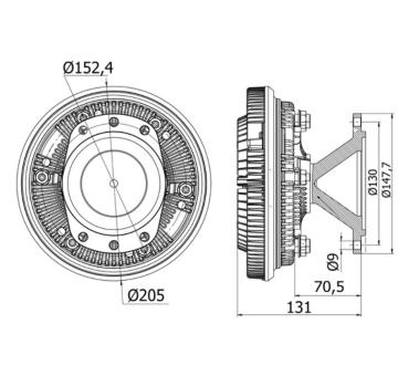 Spojka, větrák chladiče MAHLE CFC 42 000S