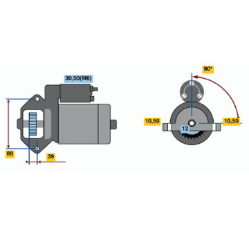 Startér BOSCH 0 001 109 205