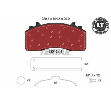 Sada brzdových destiček, kotoučová brzda TEXTAR 2931501