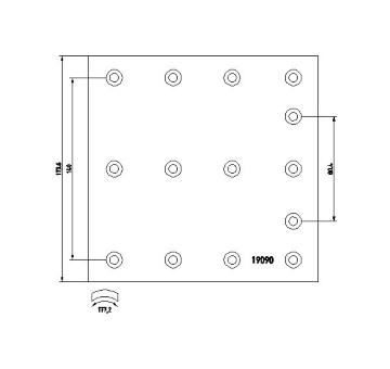 Sada brzdoveho oblozeni, bubnova brzda TEXTAR 1909005