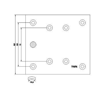 Sada brzdoveho oblozeni, bubnova brzda TEXTAR 1949404
