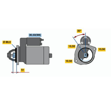 Startér BOSCH 0 001 368 030