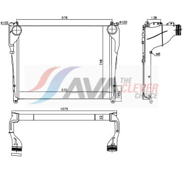 Chladič turba AVA QUALITY COOLING ME4350
