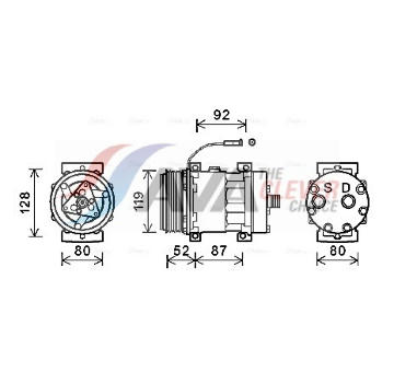 Kompresor, klimatizace AVA QUALITY COOLING IVAK128