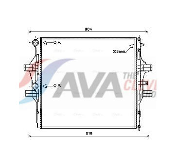 Chladič, chlazení motoru AVA QUALITY COOLING IV2125