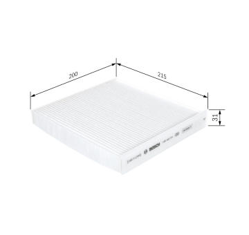 Filtr, vzduch v interiéru BOSCH 1 987 432 274