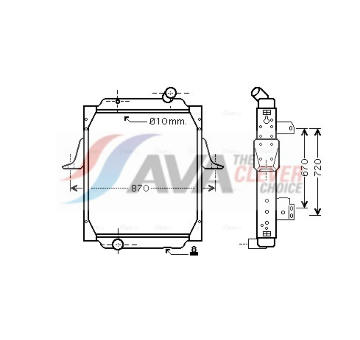 Chladič, chlazení motoru AVA Clever Choice RE2059