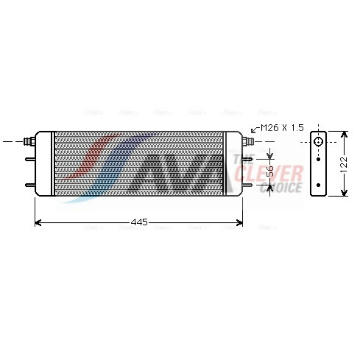 Olejový chladič, motorový olej AVA Clever Choice MS3139