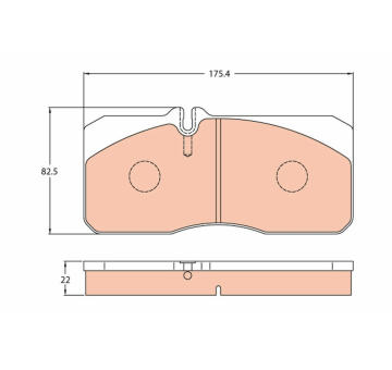 Sada brzdových destiček, kotoučová brzda TRW GDB5059