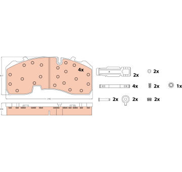 Sada brzdových destiček, kotoučová brzda TRW GDB5092