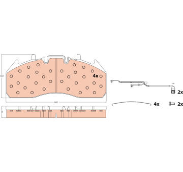 Sada brzdových destiček, kotoučová brzda TRW GDB5096