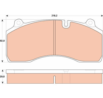 Sada brzdových destiček, kotoučová brzda TRW GDB5100