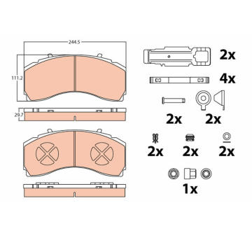 Sada brzdových destiček, kotoučová brzda TRW GDB5111