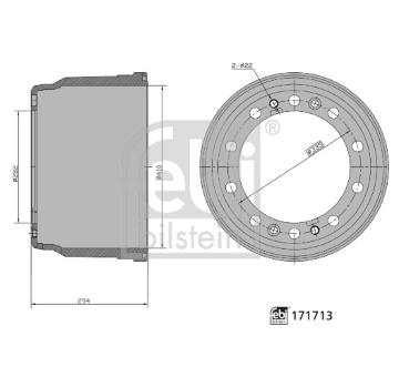 Brzdový buben FEBI BILSTEIN 171713