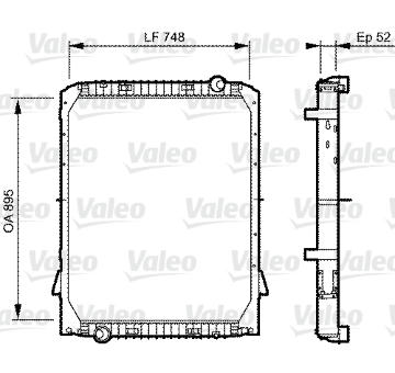 Chladič, chlazení motoru VALEO 733482