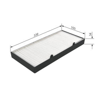 Filtr, vzduch v interiéru BOSCH 1 987 435 063