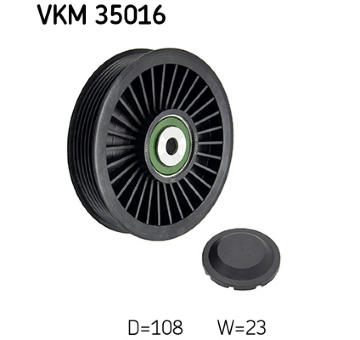 Vratná/vodicí kladka, klínový žebrový řemen SKF VKM 35016