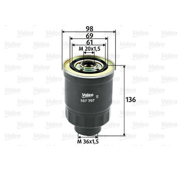 Palivový filtr VALEO 587707