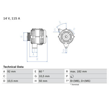 generátor BOSCH 0 986 037 990