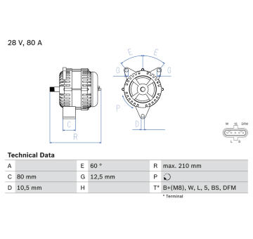 generátor BOSCH 0 986 046 560