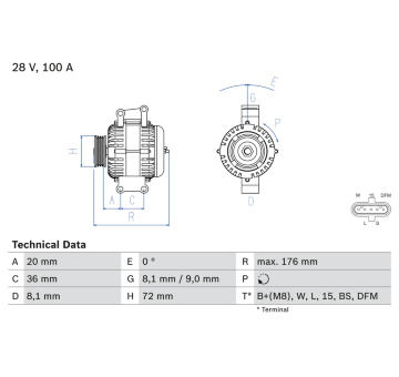 generátor BOSCH 0 986 047 820