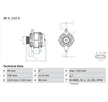 generátor BOSCH 0 986 081 870