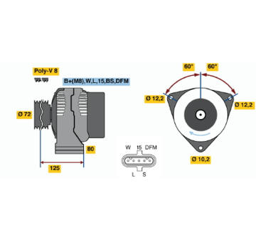 generátor BOSCH 0 986 042 400