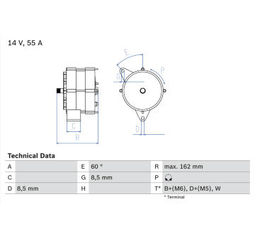 generátor BOSCH 0 986 037 890