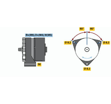 generátor BOSCH 0 986 031 260