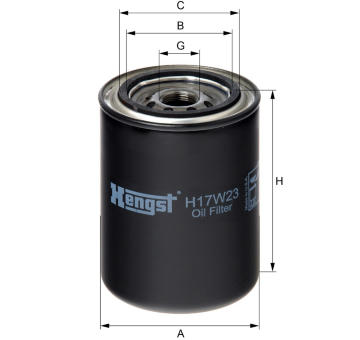 Olejový filtr HENGST FILTER H17W23